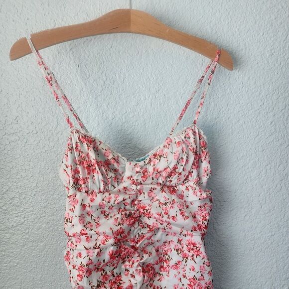 O vianca  rushed sides ties ends floral dress - Picture 5 of 16